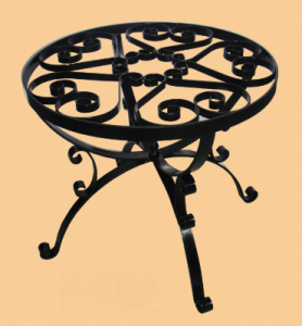 pie de mesa forja